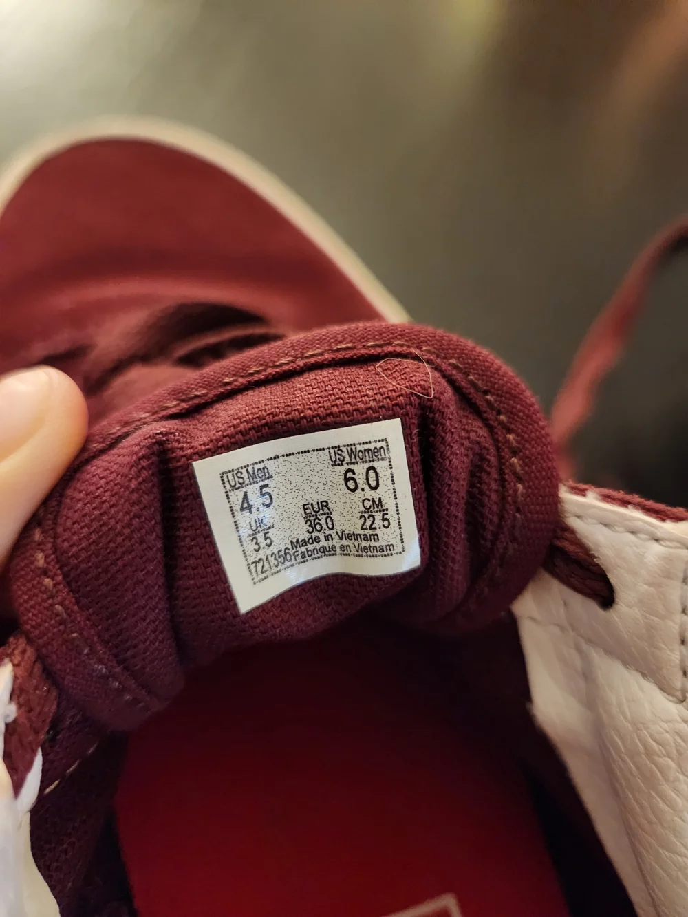 Vans Men's Low-Top Suede Sneakers in Burgundy with Red Stripe